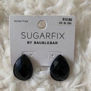 Black teardrop earrings
